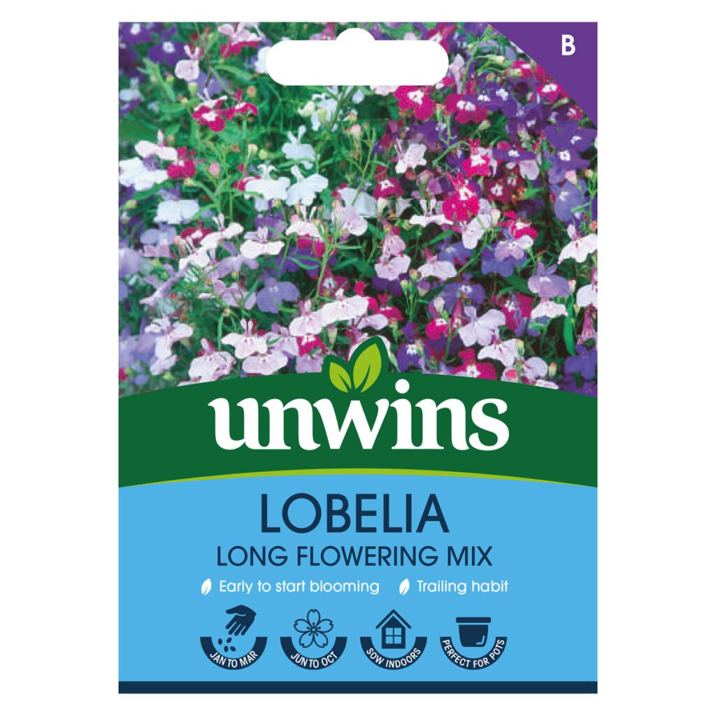 Unwins Lobelia Long Flowering Mixed Seeds 5051618011471 2